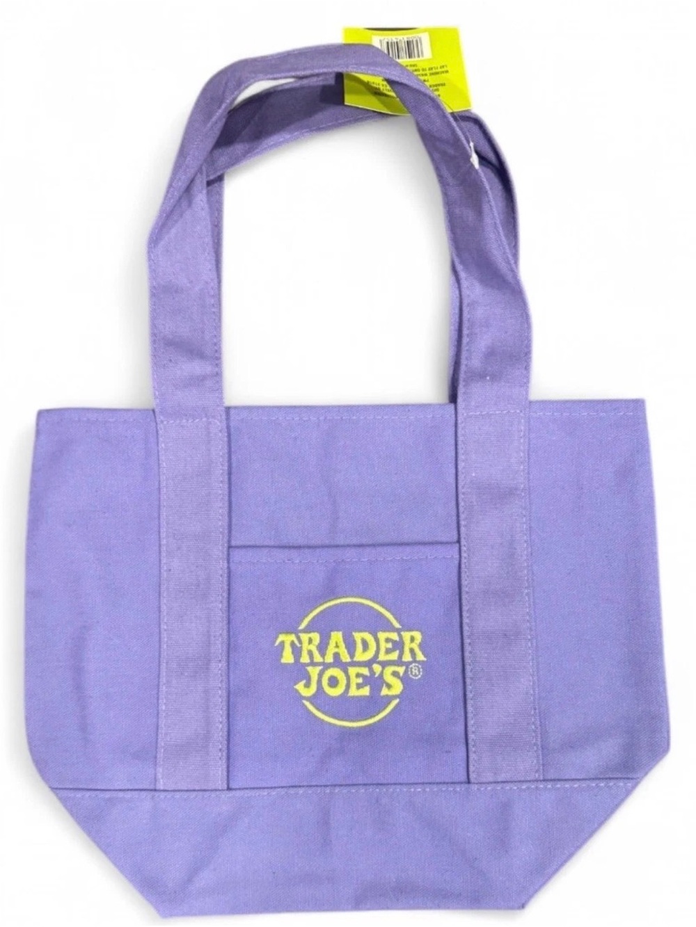Trader Joe's Lavender Canvas Tote Bag